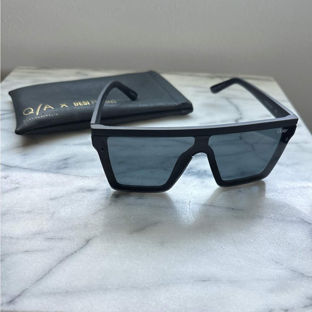 Quay Australia Black Oversized Sunglasses